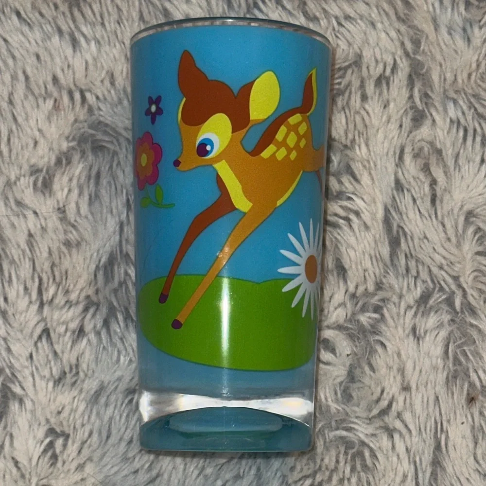 Disney Store Bambi‎ Set of 4 Cups Glasses Thumper Miss Bunny Flower